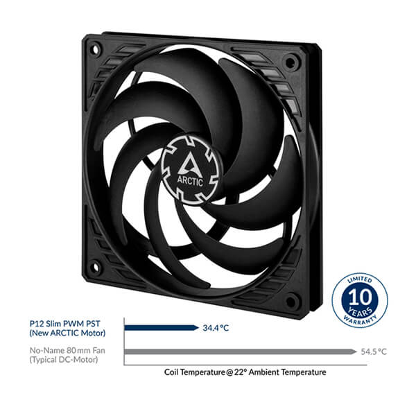 Arctic P12 Slim PWM PST Cabinet Fan (Single Pack)